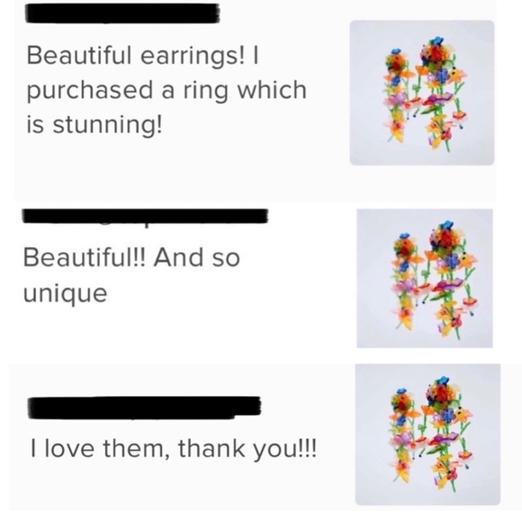 🍋2/$30 New Zara Cascading Flower Drop Earrings - Picture 5 of 8